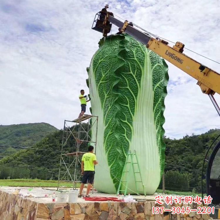 广州白菜石雕凳-景区园林大型仿真植物景观