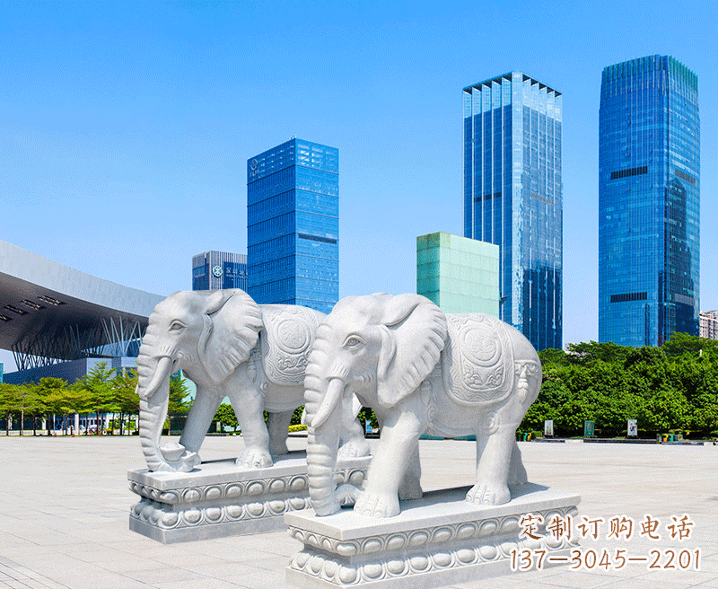 广州公石雕大象