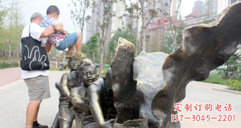 广州拔萝卜小区景观铜雕精品