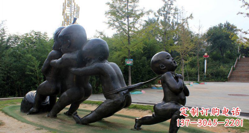 广州萝卜街头铜雕的精美景观