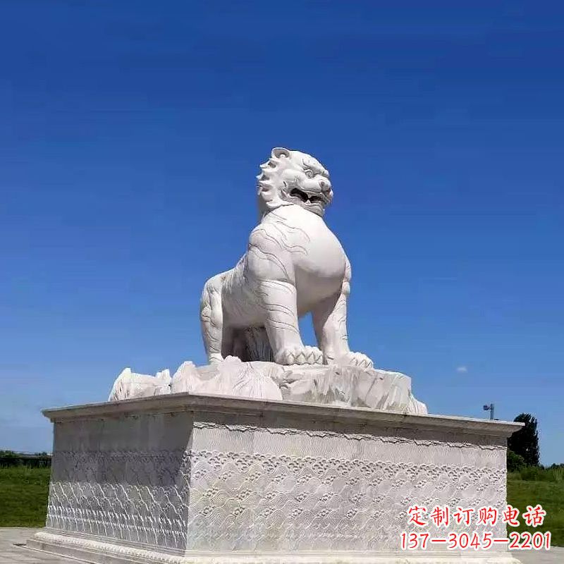广州白虎魅力古老神兽雕塑摆件