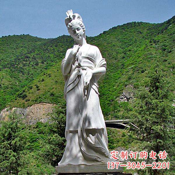 广州褒姒汉白玉石雕像-中国古代(西周时期)美女雕塑