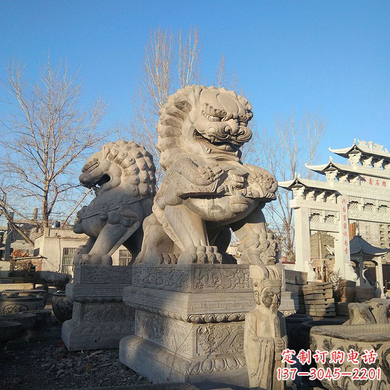 广州新室内装饰狮子雕塑