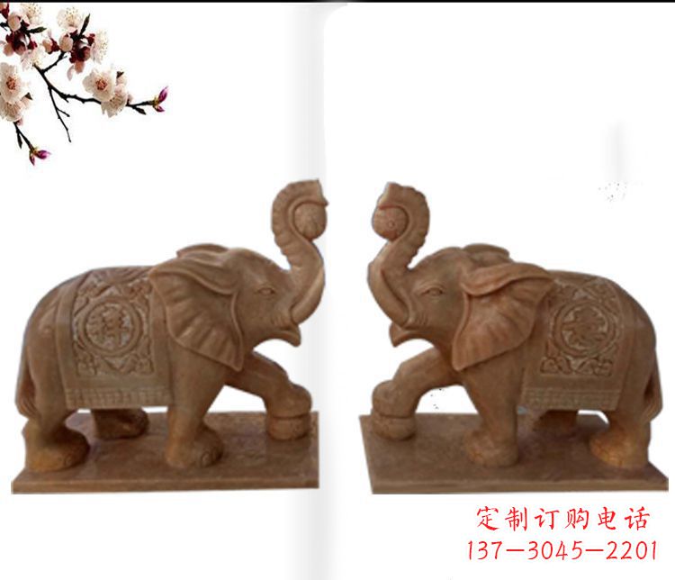 广州精美大象石雕