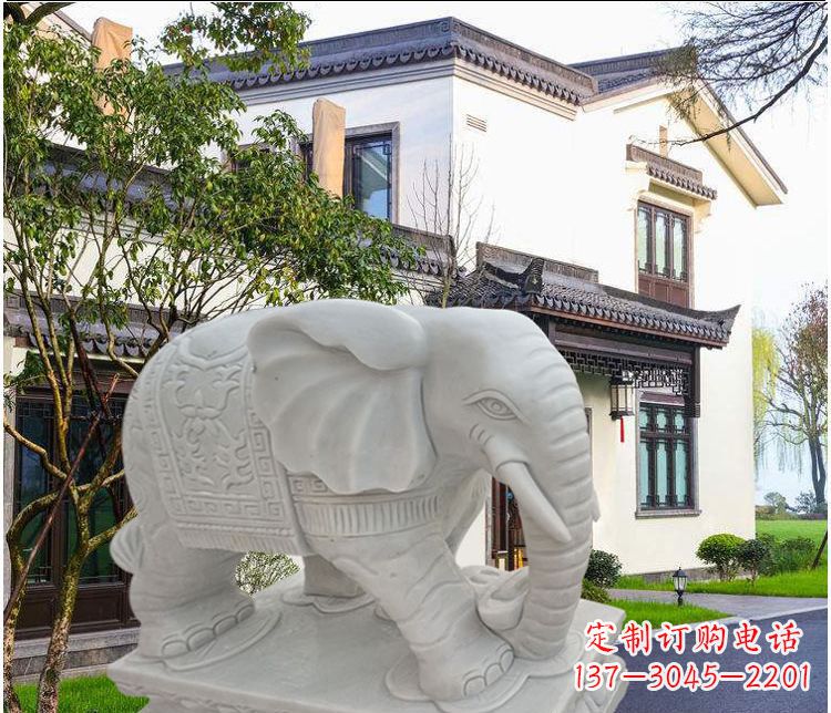 广州大象汉白玉雕塑