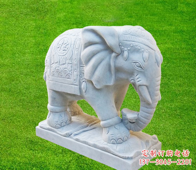 广州雕刻精美大象石雕