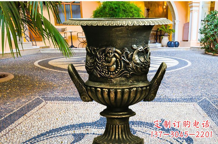 广州新品铜质花盆,添点现代精致