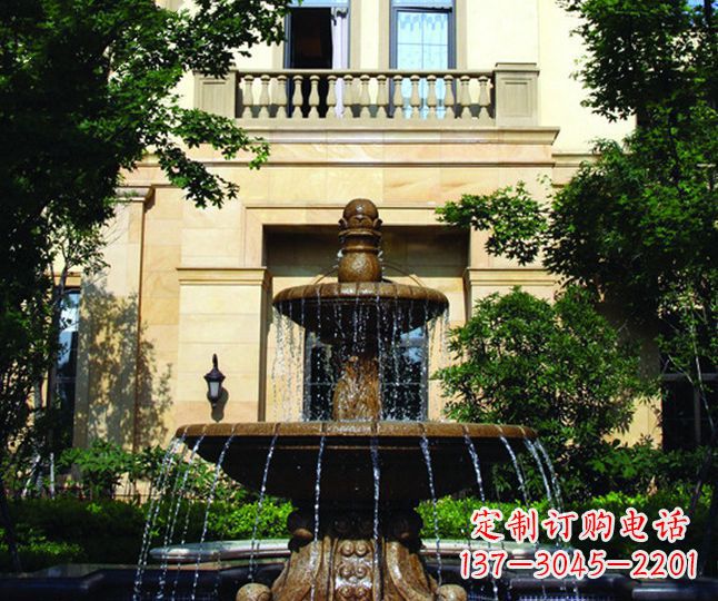 广州别墅景观多层喷泉石雕 (2)
