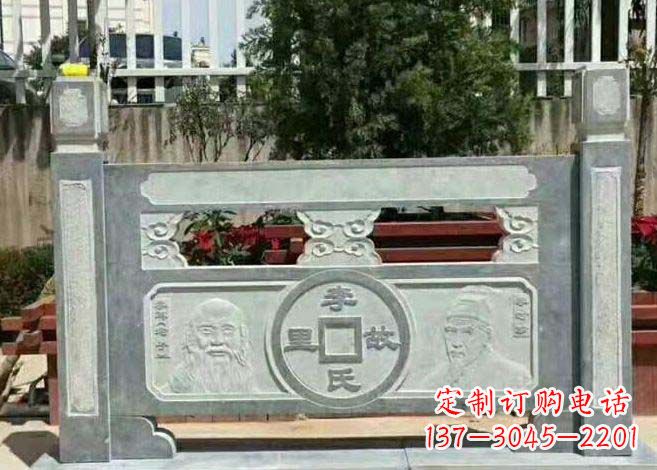 广州别墅景观仿古石雕栏板