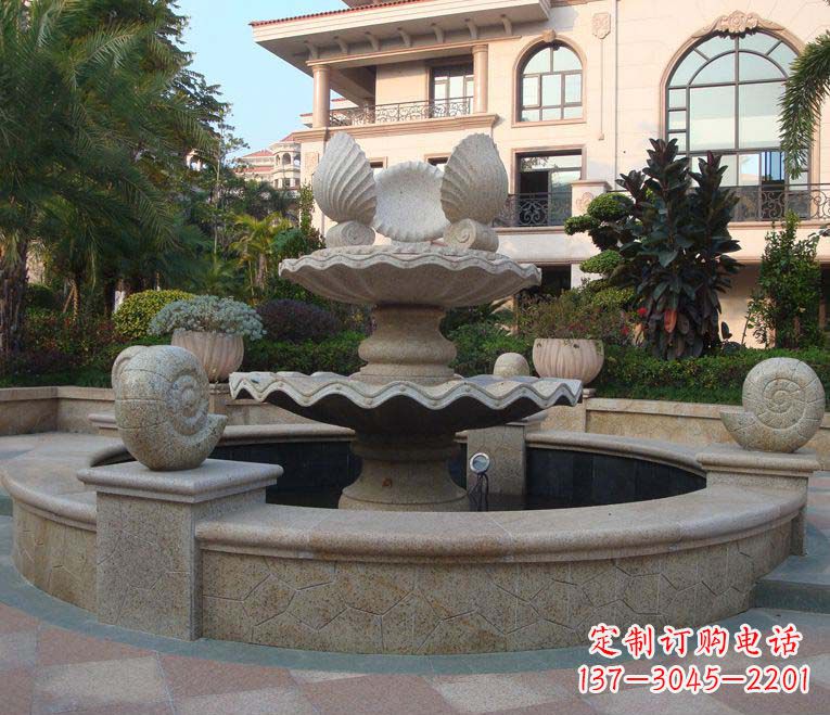 广州别墅景观多层喷泉石雕