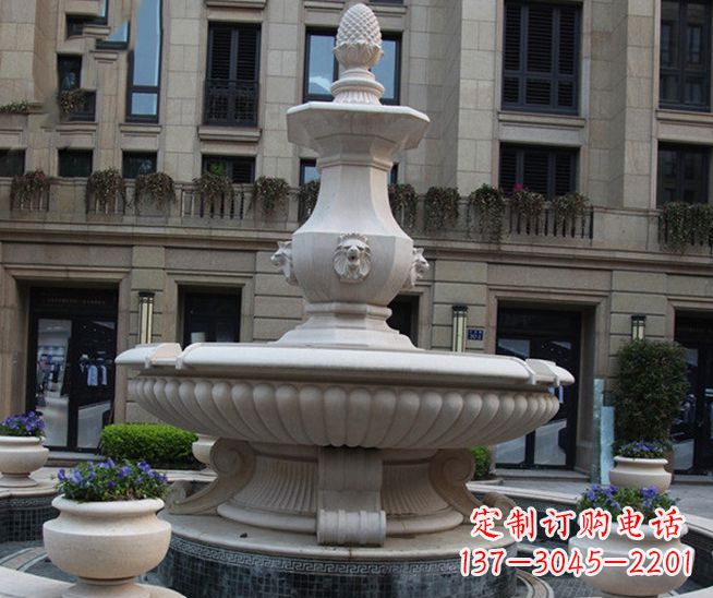 广州别墅景观石雕大理石喷泉