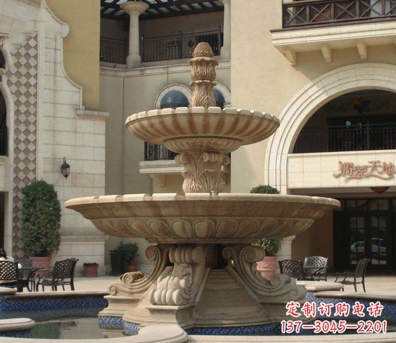 广州别墅景观石雕大型喷泉雕塑 (2)