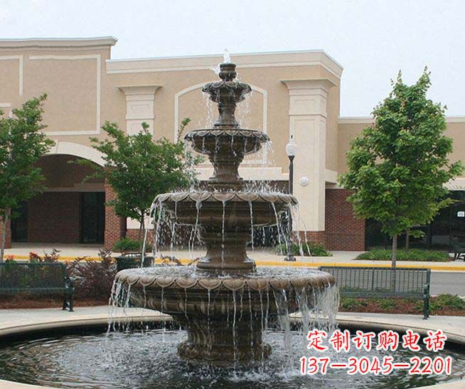 广州别墅景观石雕多层喷泉雕塑 (3)