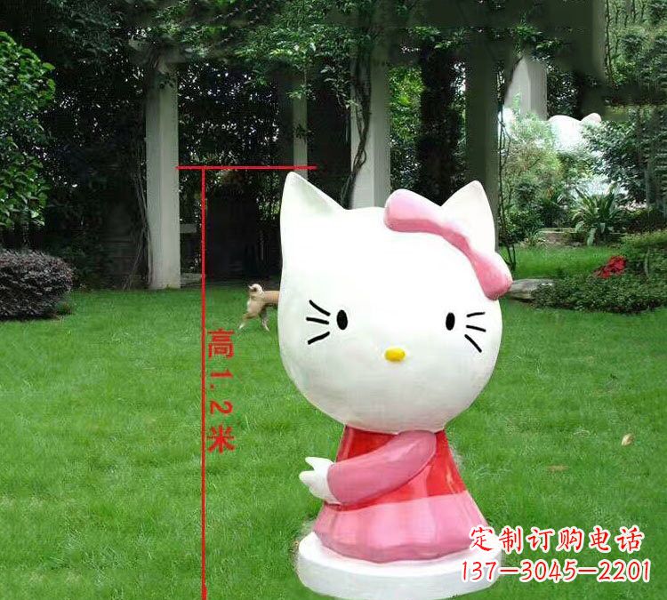 广州玻璃钢HelloKitty卡通动物雕塑