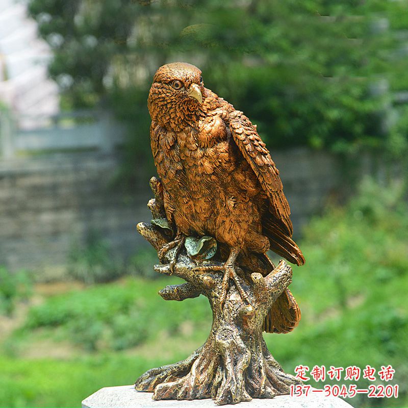 广州玻璃钢仿铜老鹰雕塑