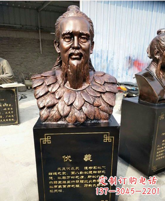 广州玻璃钢雕刻伏羲头像