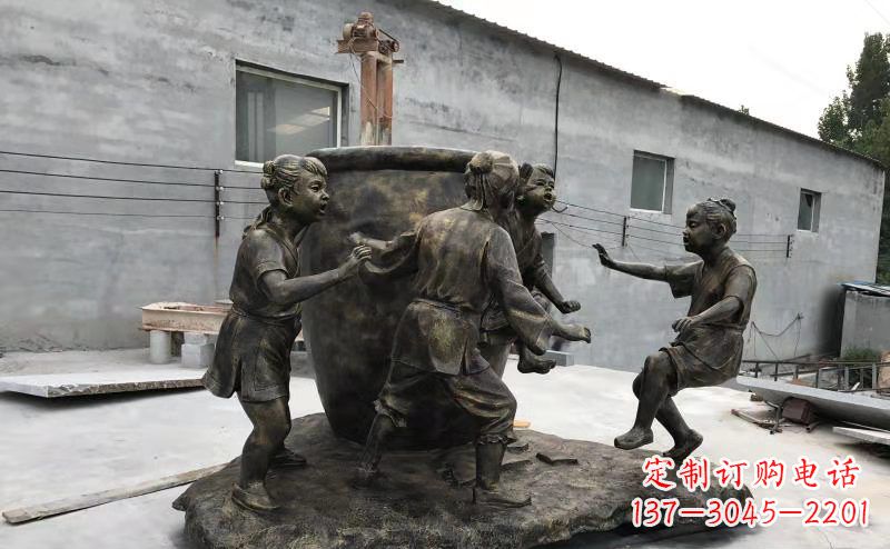 广州司马光玻璃钢仿铜古代寓言故事雕塑