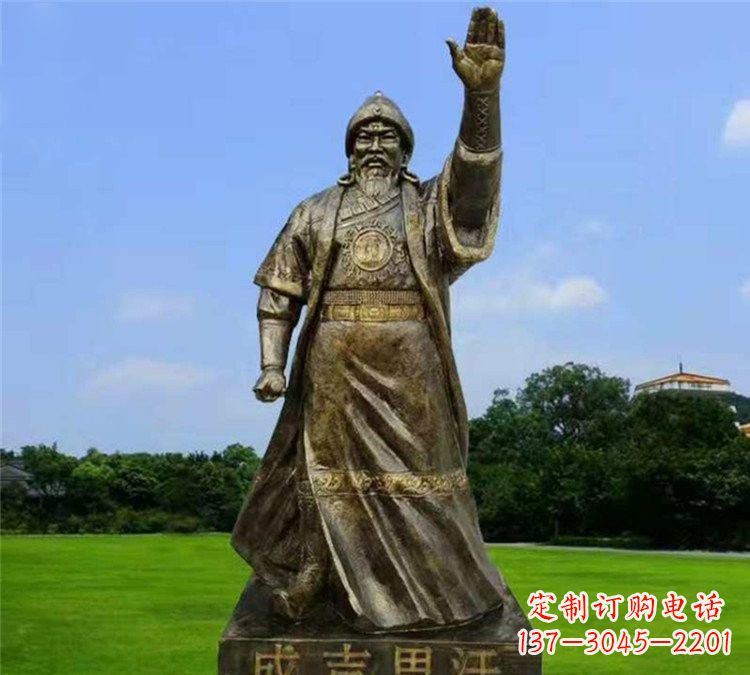 广州玻璃钢成吉思汗雕塑