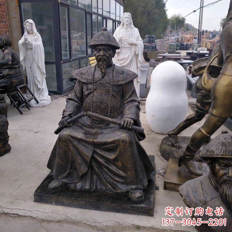 广州玻璃钢林则徐雕塑