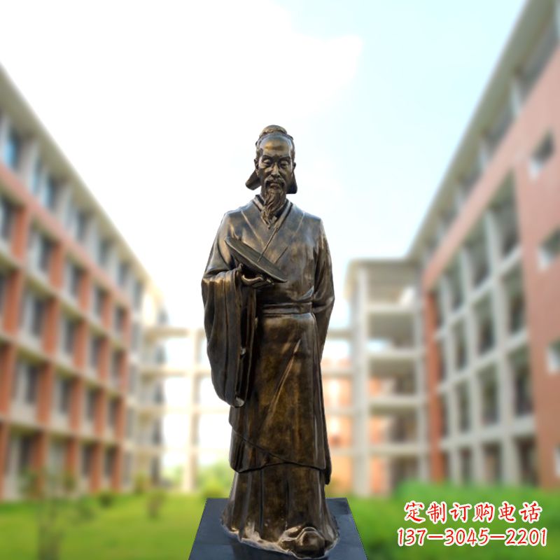 广州祖冲之雕像——传承校园历史的象征