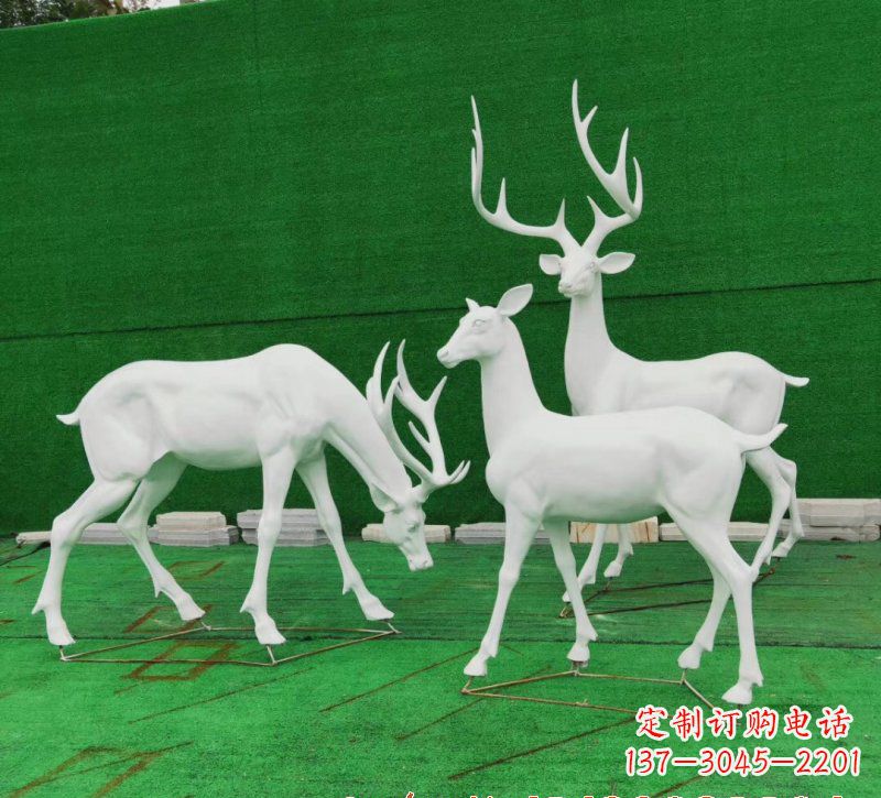 广州玻璃钢鹿群雕塑