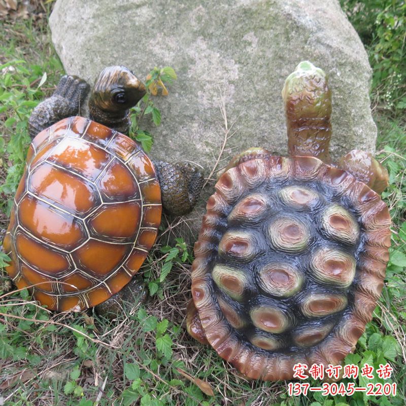 广州玻璃钢海龟雕塑精致美观的园林装饰品