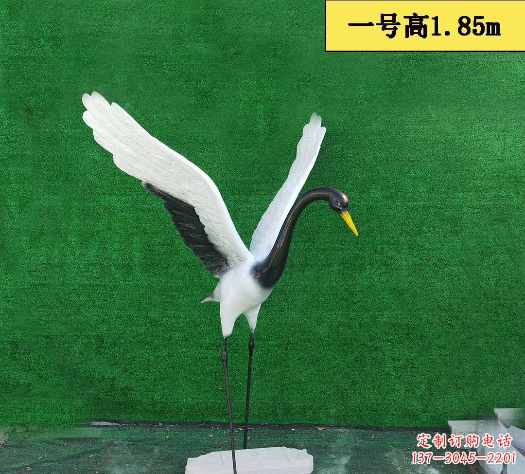 广州仙鹤雕塑玻璃钢仿真景观动物雕塑