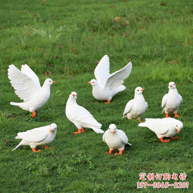 广州玻璃钢鸽子雕塑艺术的精美表现
