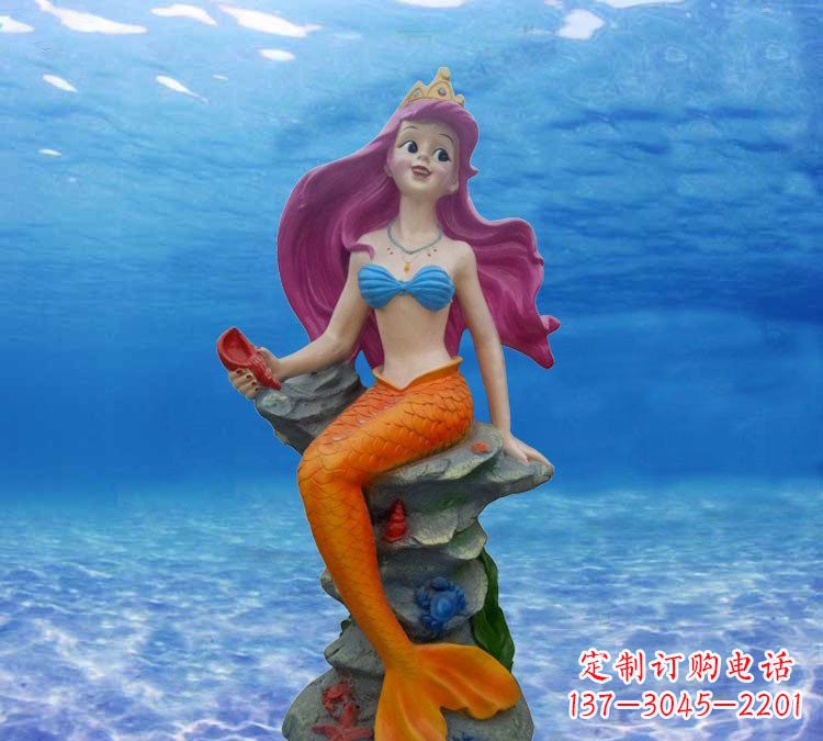 广州玻璃钢雕刻的美人鱼