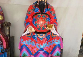 广州玻璃钢彩绘文财神神像雕塑