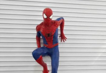 广州玻璃钢制作的蜘蛛侠雕塑