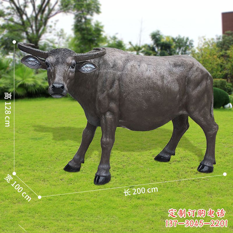 广州玻璃钢水牛雕塑