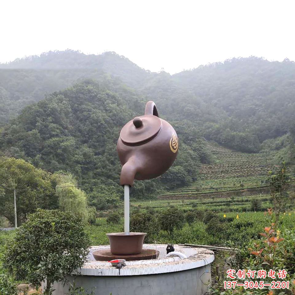 广州玻璃钢天壶喷泉精致而神奇的雕塑