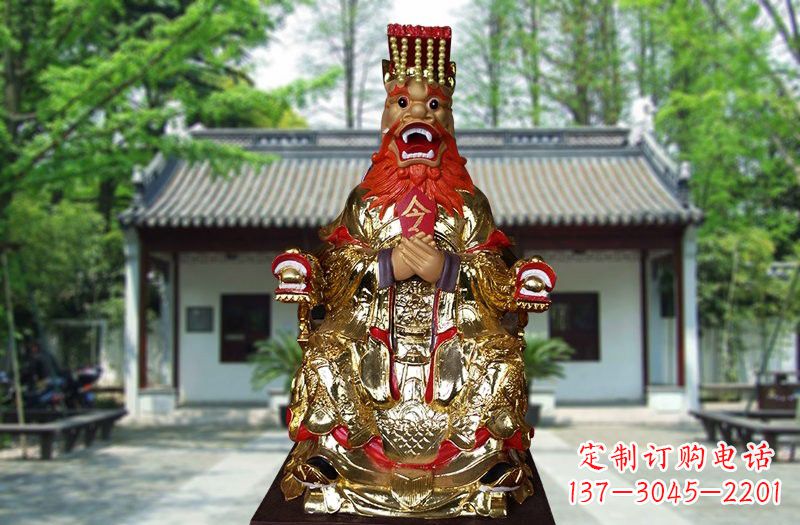 广州玻璃钢制作的金龙王雕塑