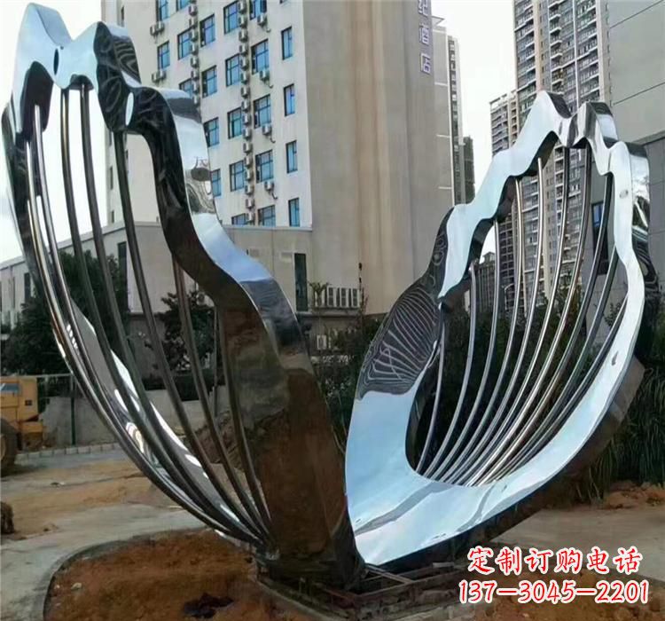 广州不锈钢贝壳雕塑艺术与自然的完美结合