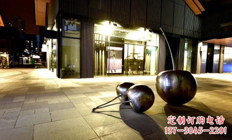 广州不锈钢樱桃雕塑
