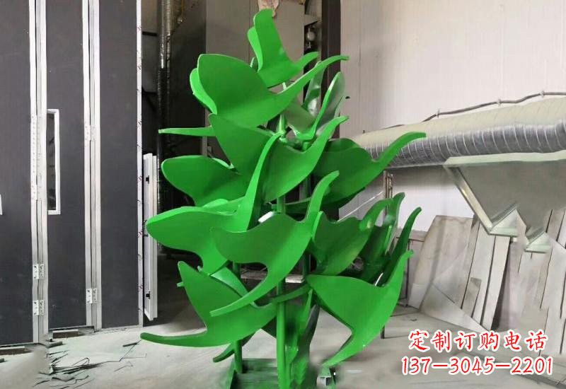 广州优雅美观的不锈钢彩色大雁雕塑