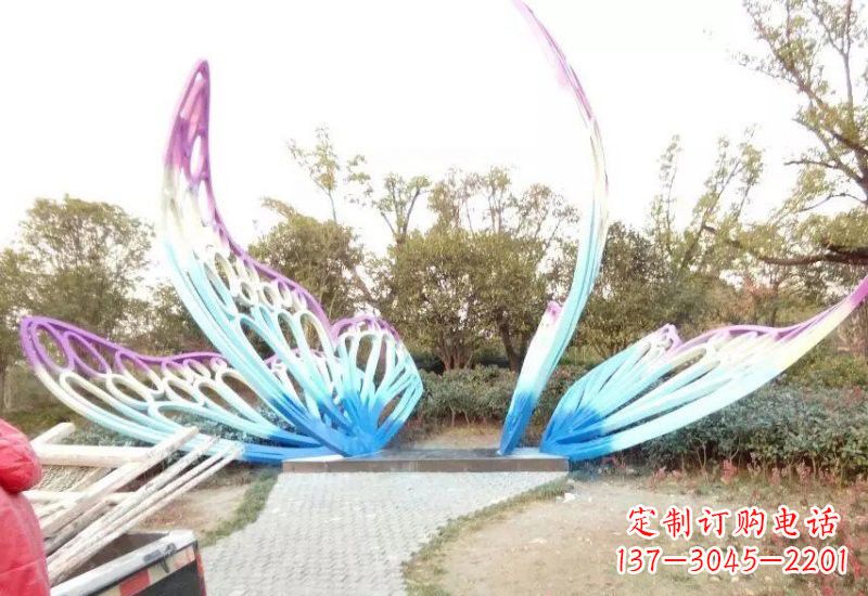 广州不锈钢彩色蝴蝶雕塑