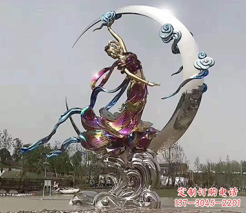 广州不锈钢嫦娥奔月雕塑