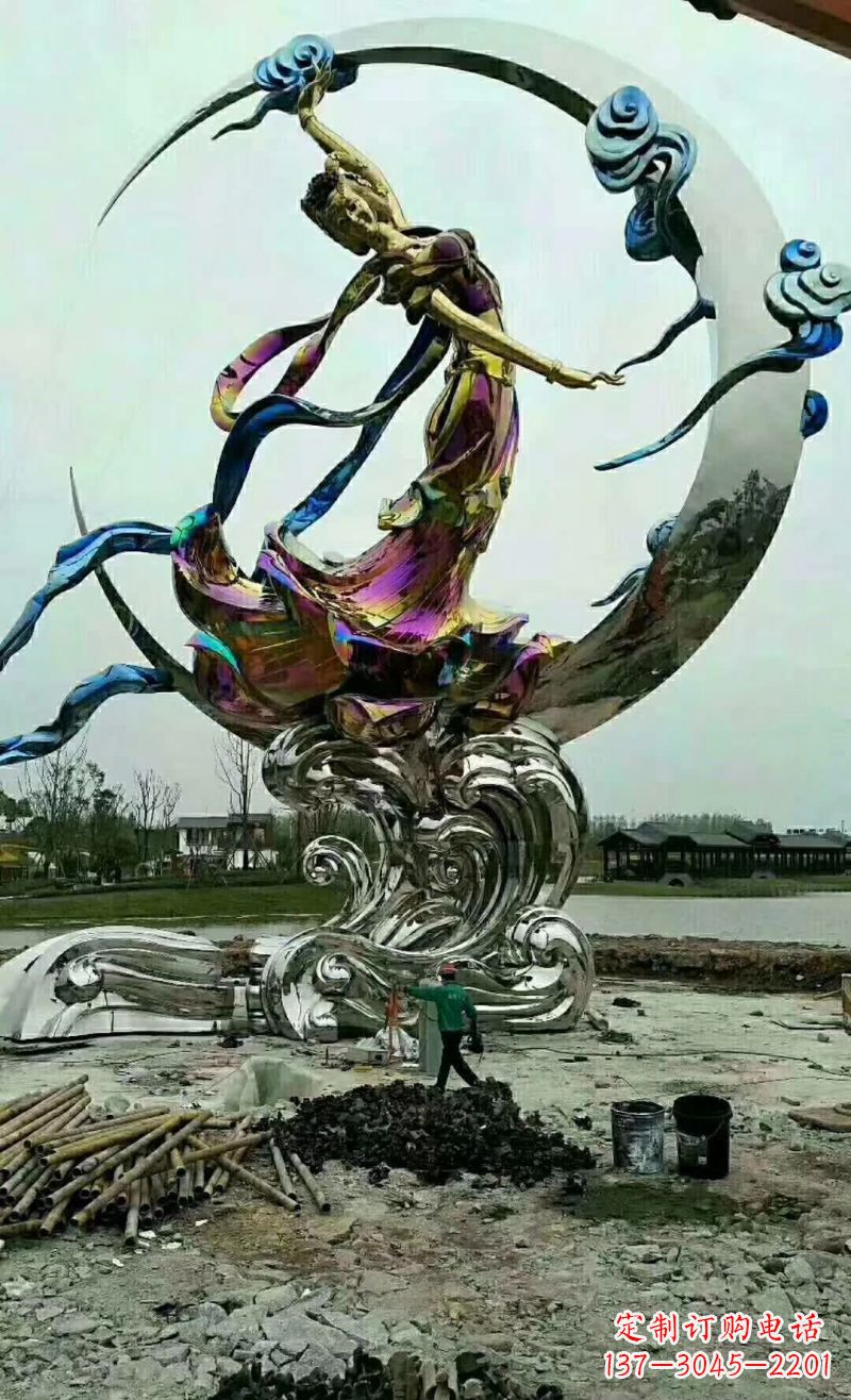 广州不锈钢嫦娥奔月雕塑