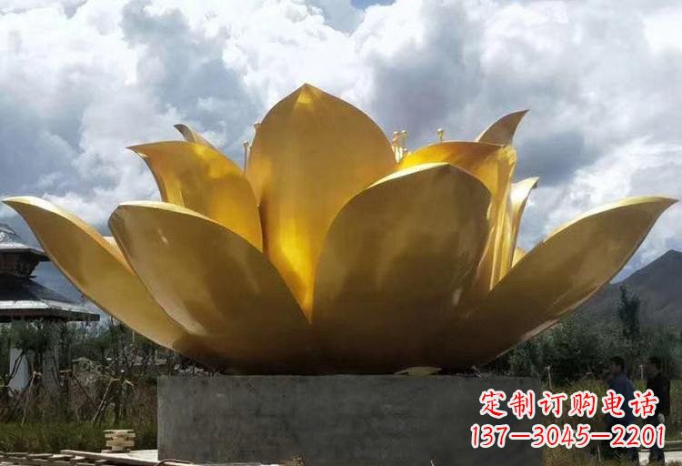广州不锈钢城市大型莲花雕塑