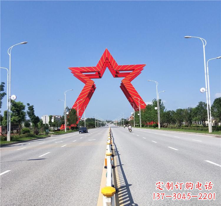 广州不锈钢城市拱门雕塑一座精美的艺术作品