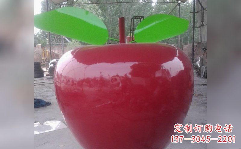 广州不锈钢苹果雕塑描绘出美丽的景观