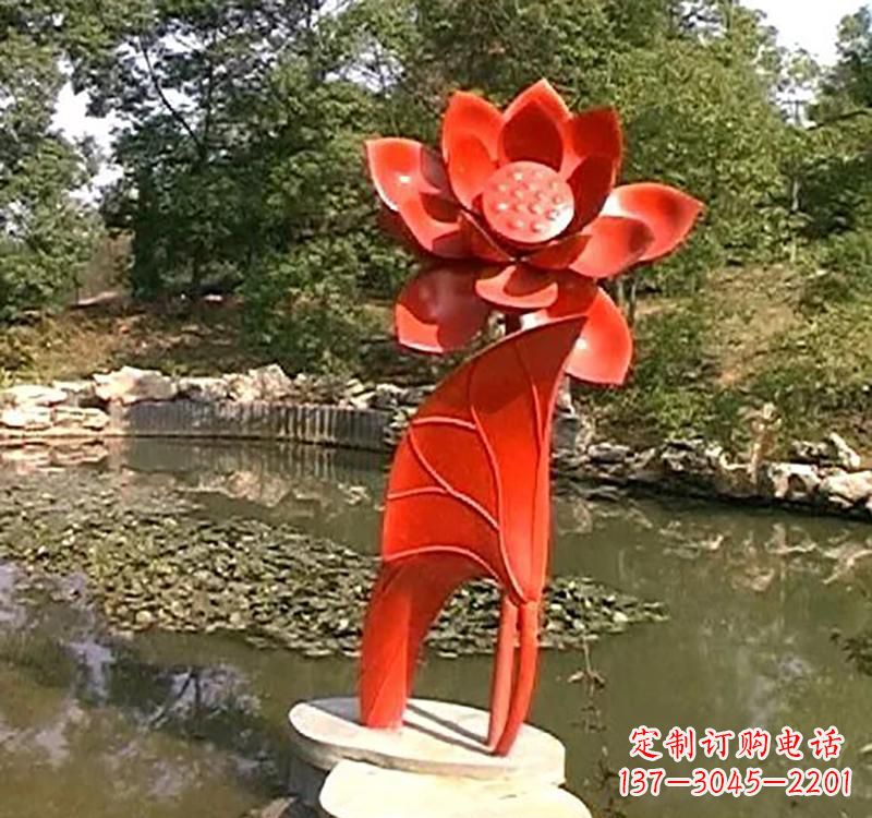 广州不锈钢城市艺术荷花雕塑