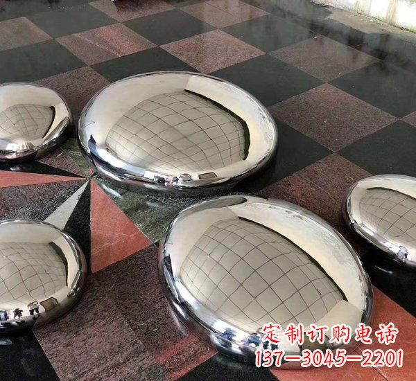 广州精致的不锈钢鹅卵石雕塑