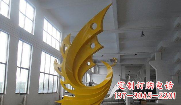 广州不锈钢抽象凤凰雕塑 (3)