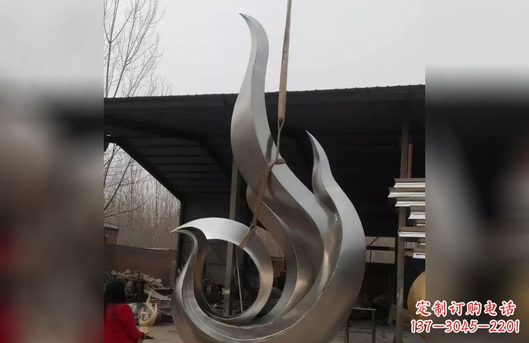 广州不锈钢抽象凤凰雕塑 (7)