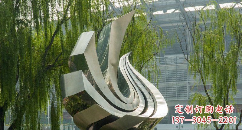 广州不锈钢凤凰雕塑美丽的象征