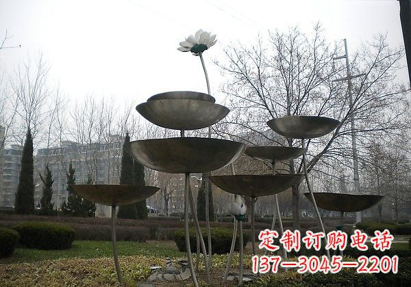 广州不锈钢荷花雕塑浪漫与优雅的融合