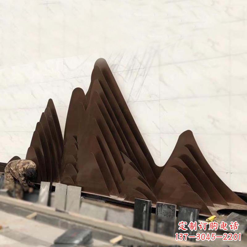 广州精美不锈钢假山雕塑